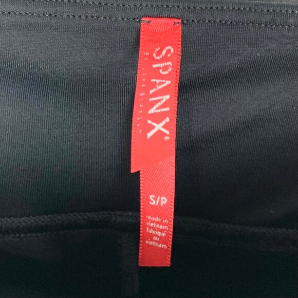 Spanx Faux Leather Tummy Shaping High Waist Compression Leggings Black Small - Picture 4 of 10